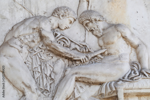 Roman ancient surgeon on the battlefield 