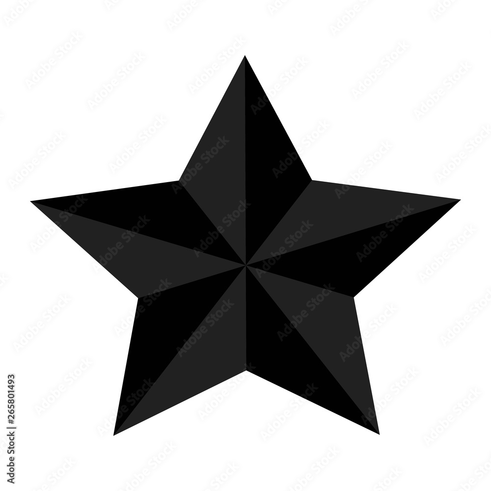 Black star flat icon isolated on white background. Vector illustration. Black star flat icon isolated on white background. Vector illustration.