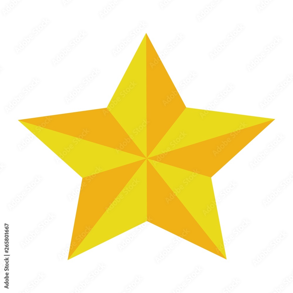 Single golden star shine isolated on white background. Vector illustration. Single golden star shine isolated on white background. Vector illustration.