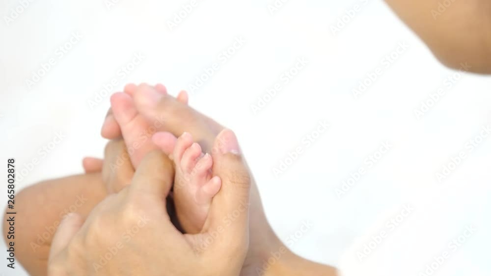 Asian woman mother with newborn baby Asian woman mother with newborn baby