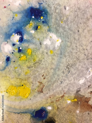 Paint draining down a sink