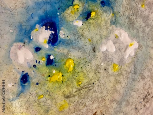 Paint draining down a sink