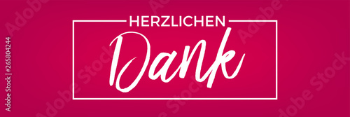 Herzlichen Dank Banner modern Style