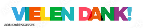 Vielen Dank Banner - Bunte Buchstaben