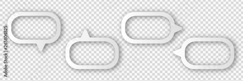 Sprechblasen zum Beschriften Transparent Vektor