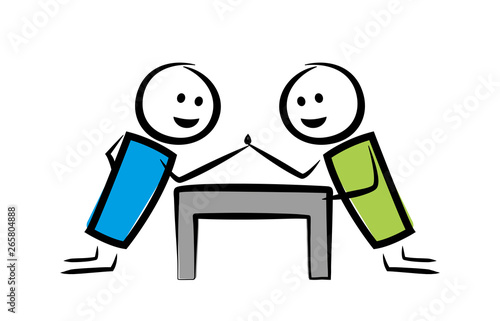 Zwei Männer im Wettkampf