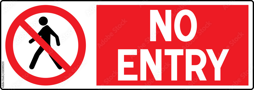 No Pedestrian Access industrial sign illustration - Forbidden to the public - No admittance! No Pedestrian Access industrial sign illustration - Forbidden to the public - No admittance!