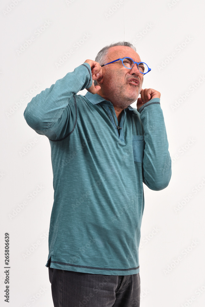 noise man on white background noise man on white background