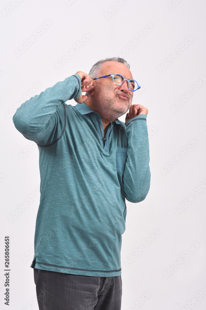 noise man on white background noise man on white background