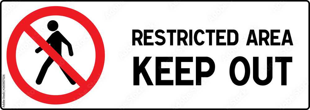 No Pedestrian Access industrial sign illustration - Forbidden to the public - No admittance! No Pedestrian Access industrial sign illustration - Forbidden to the public - No admittance!