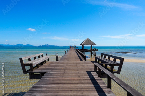 wooden pier on the sea