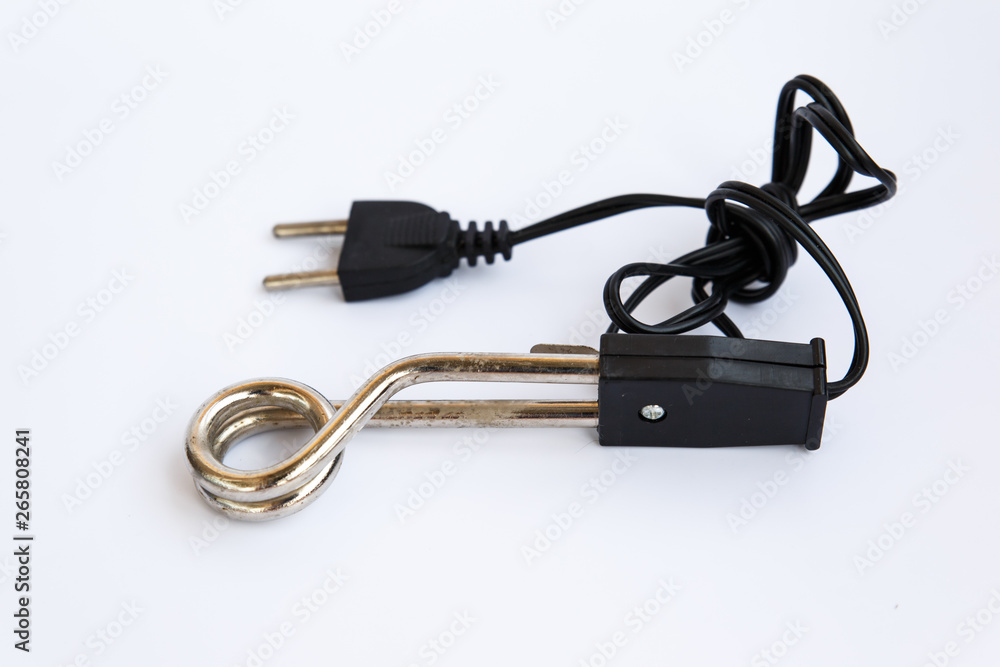 Electric heating element of spiral form. The heater is small in size from electricity Electric heating element of spiral form. The heater is small in size from electricity