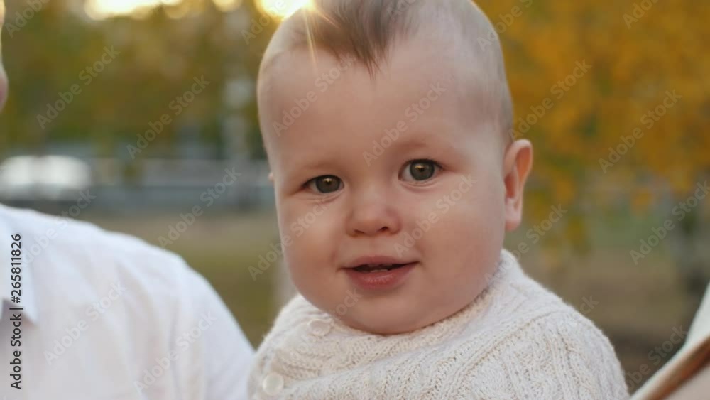 Portrait of a baby on nature Portrait of a baby on nature
