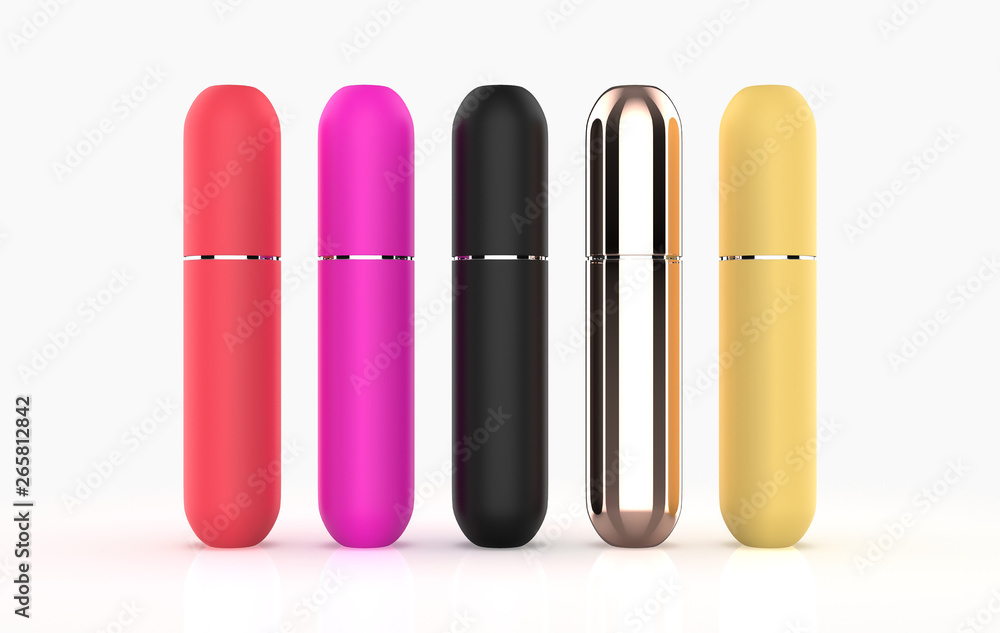 Perfume atomizers template realistic spray case for fragrance.open packaging isolated on black background. 3d illustartion Perfume atomizers template realistic spray case for fragrance.open packaging isolated on black background. 3d illustartion