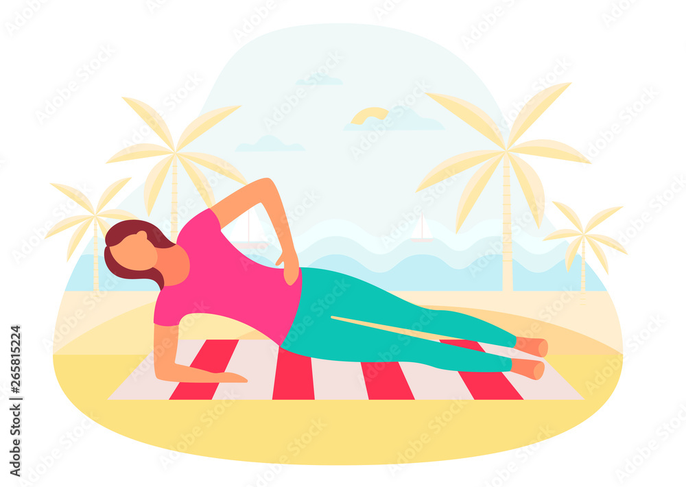 Couple doing plank exercise core workout together outdoors