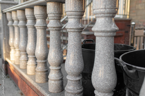 marble pillar fence