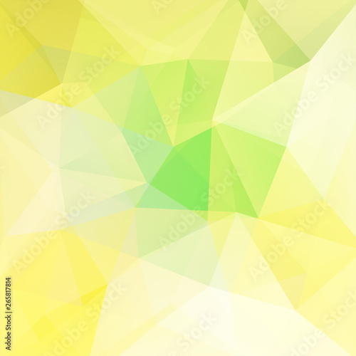 Fototapeta Naklejka Na Ścianę i Meble -  Geometric pattern, polygon triangles vector background in yellow, green, white tones. Illustration pattern