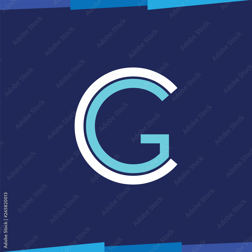 CG Initial Letter Line Logo Vector CG Initial Letter Line Logo Vector
