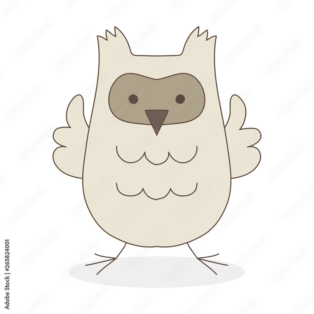 Fototapeta premium Illustration of a cute owl.