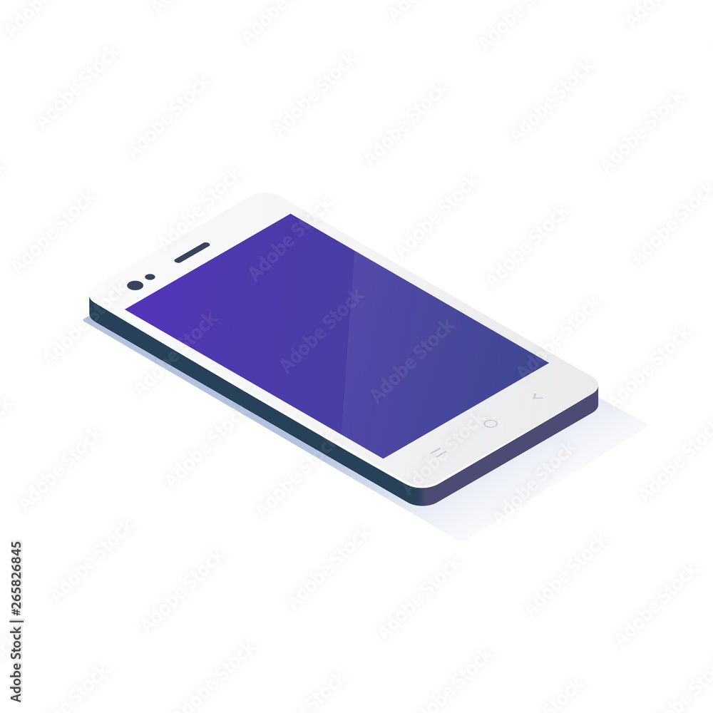 Isometric vector illustration. Smartphone icon. Mobile device. Isometric vector illustration. Smartphone icon. Mobile device.