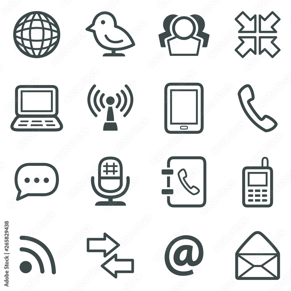 Fototapeta premium Communication icons