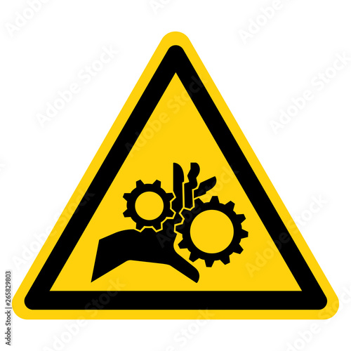 Hand Entanglement Rotating Gears Symbol Sign, Vector Illustration, Isolate On White Background Label .EPS10