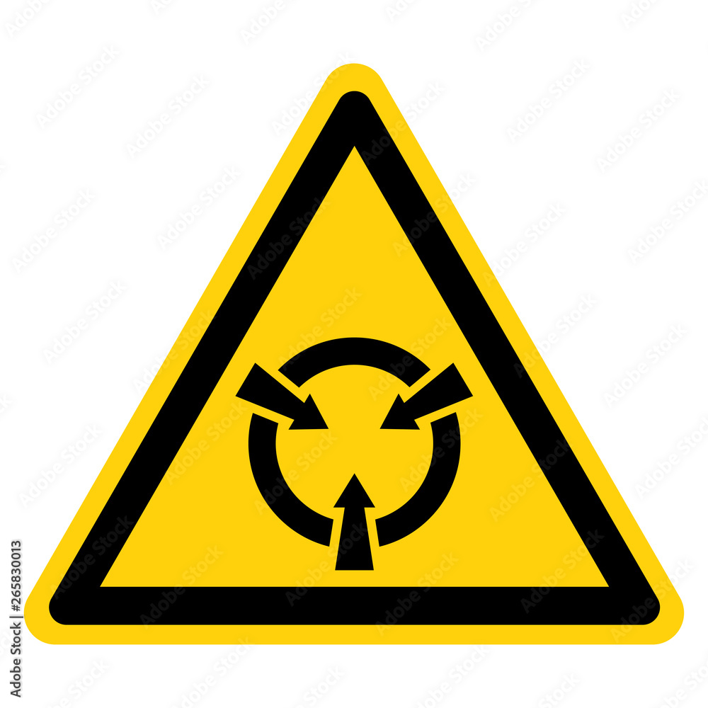 Electrostatic Sensitive Device (ESD) Symbol Sign, Vector Illustration, Isolate On White Background Label .EPS10 Electrostatic Sensitive Device (ESD) Symbol Sign, Vector Illustration, Isolate On White Background Label .EPS10