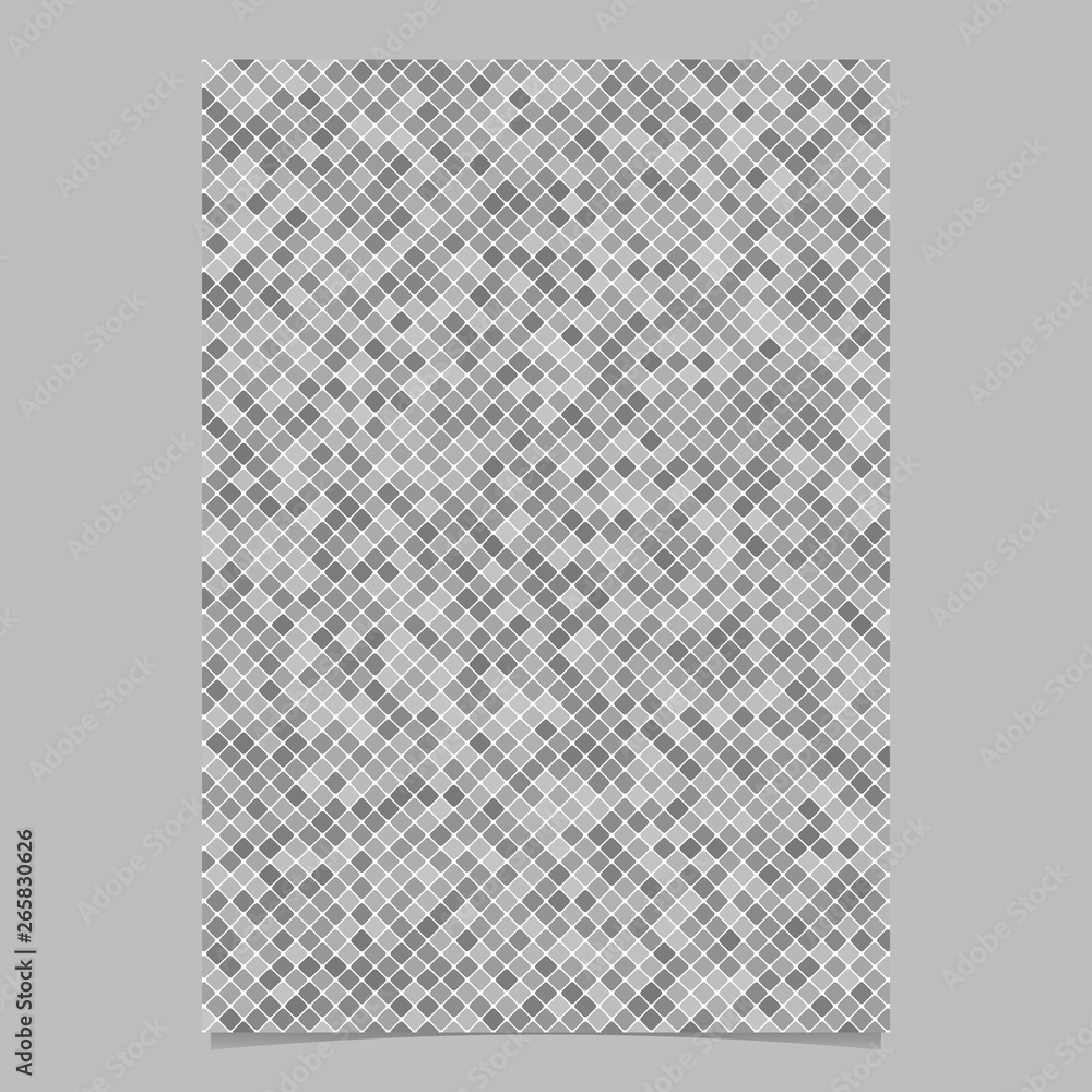 Grey square pattern poster design - vector page background