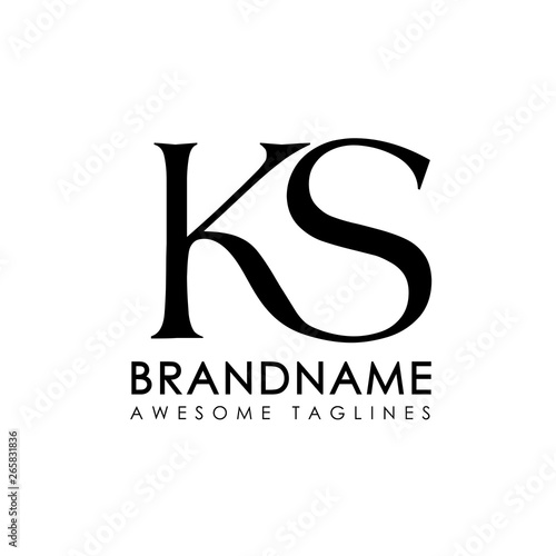 creative simple initial letters KS logo monogram style
