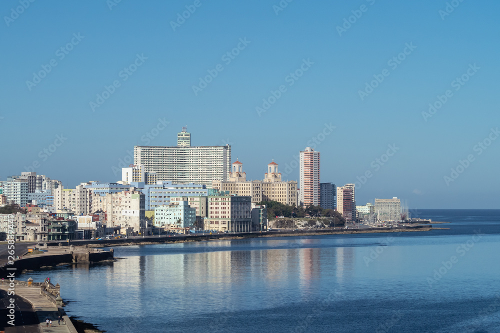 View of Havana and the Malecon with soviet architecture