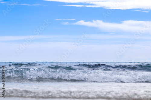 Relaxing seascape with the sky and the sea