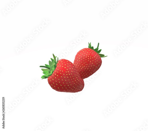 fresh strawberrie isolated on white background