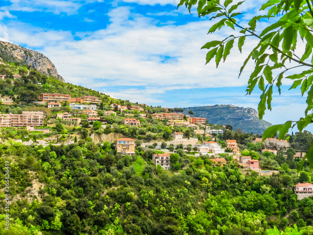 Village at the top of a hill. Provence, France
