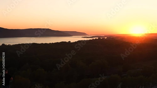 Wallpaper Mural Timelapse Male Tourist On A Hill On A Background Of Forest Torontodigital.ca