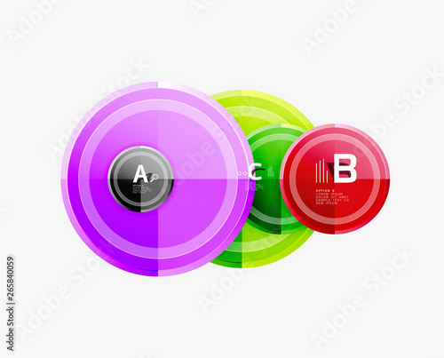 Colorful glossy circles background