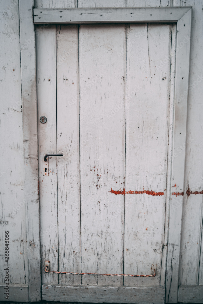 Old barn door (white) with signs of weathering Old barn door (white) with signs of weathering