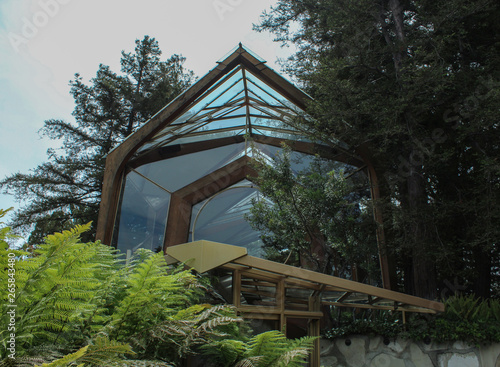 Wayfarers Chapel Glass Church, Historic Landmark in Palos Verdes, California