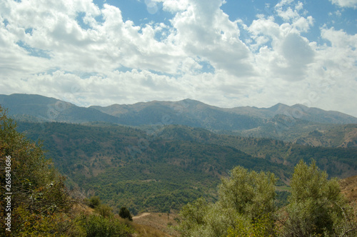 landscape with plains and mountains. Nature of Central Asia