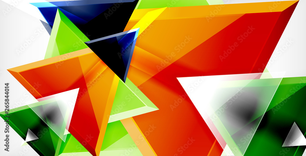 Dynamic triangle composition abstract background Dynamic triangle composition abstract background