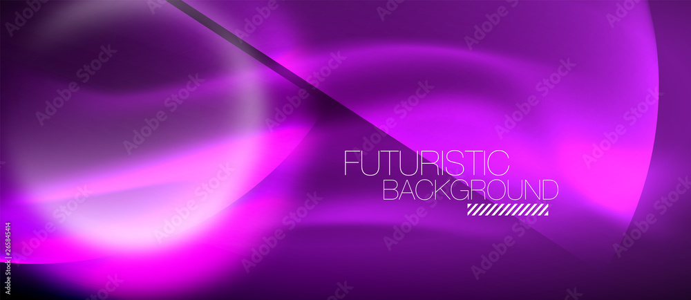 Blurred neon glowing round shapes, abstract circles and lights Blurred neon glowing round shapes, abstract circles and lights
