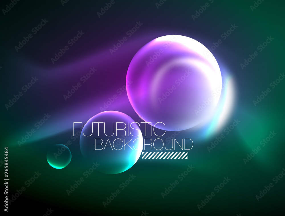 Vector glowing neon circles abstract background Vector glowing neon circles abstract background