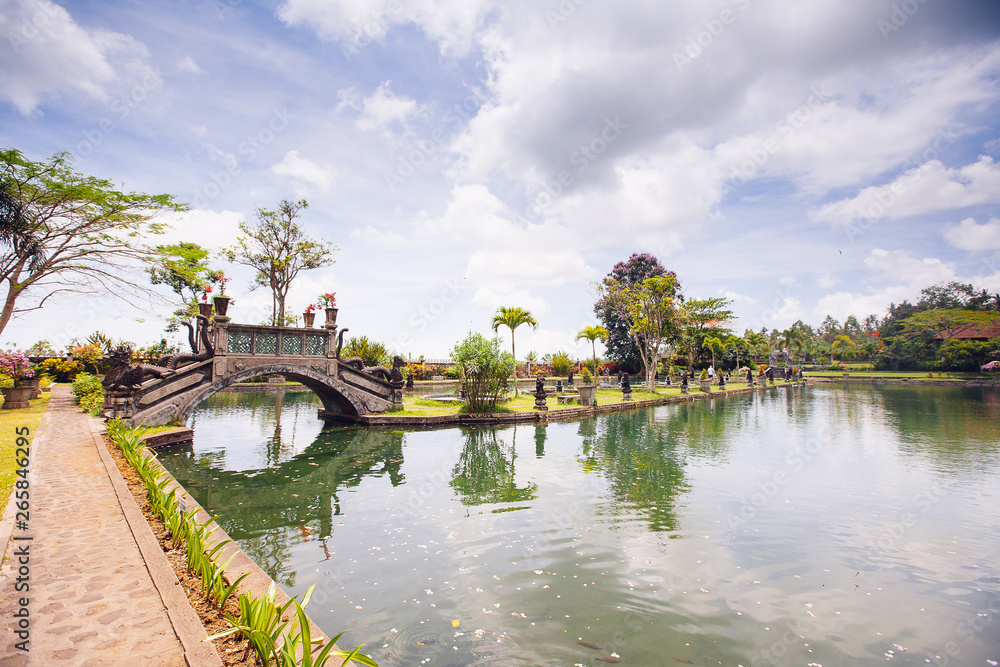 Tirtagangga water palace on Bali island, Indonesia