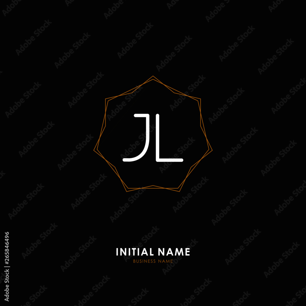 J L JL Initial logo letter with minimalist concept. Vector with scandinavian style logo.