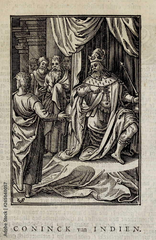 Fototapeta premium Christian illustration. Old image