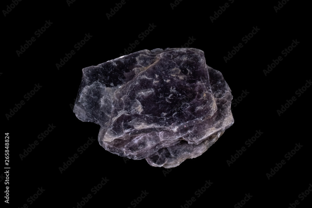 Pink Lepidolite Mineral on Black Pink Lepidolite Mineral on Black