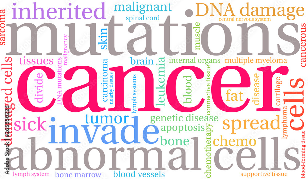 Fototapeta premium Cancer Word Cloud on a white background.