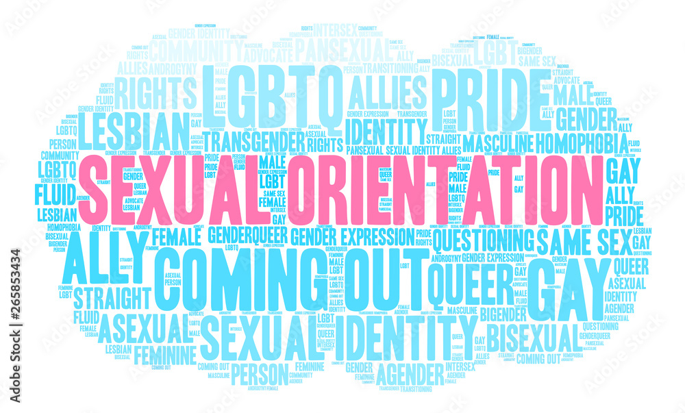 Sexual Orientation Word Cloud on a white background. Sexual Orientation Word Cloud on a white background.