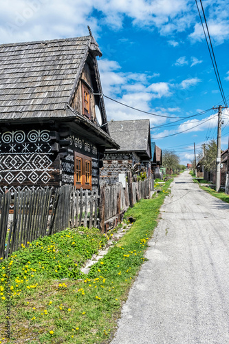 Painted folk houses, Cicmany, Slovakia