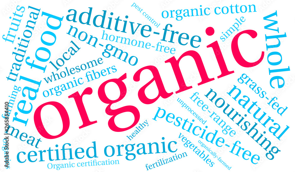 Organic word cloud on a white background. Organic word cloud on a white background.