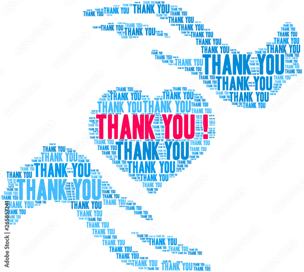 Thank You Word Cloud on a white background. Stock Vector | Adobe Stock